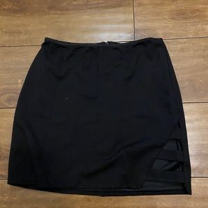 Black mini skirt